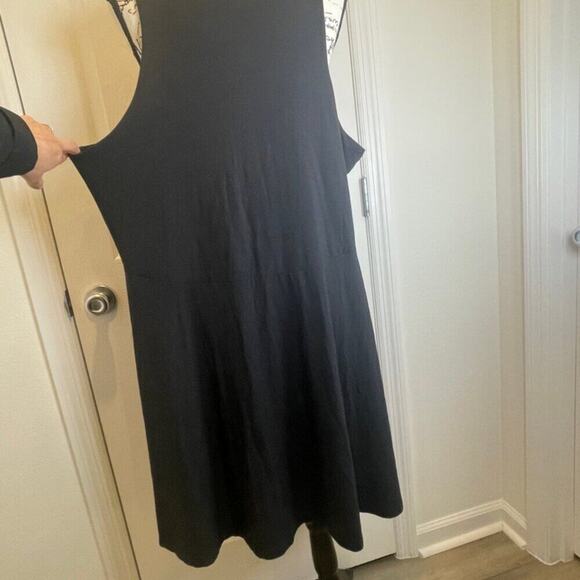 ATHLETA DRESS SANTORINI THERA SZ XXL BLACK VERSATILE MINIMALIST MODAL/SPANDEX - Picture 13 of 15